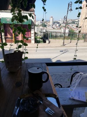 View from the terrace at Samurai Specialty Coffee Shop - Специализирано кафене Samurai in Veliko Tarnovo