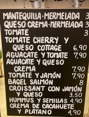 Toasts - the ones with tomato/avocado & tomato/hummus & seeds/peanut buttter and banana (or jelly if you ask) are vegan at Vortex Coffee Society in Madrid