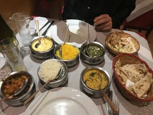 Vegan menu (ph side) and vegetarian menu second dishes at Gandhi in Padua