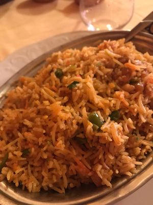 Basmati and veggies at Gandhi in Padua