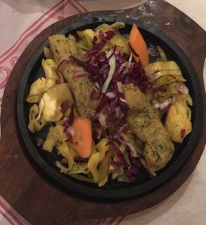 Veg kebab from vegan menu at Gandhi in Padua