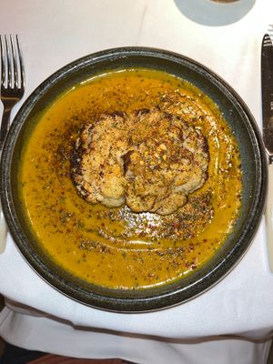 Roast cauliflower   at Aarde in Madrid