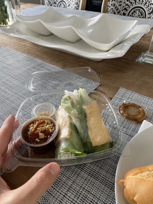 Tofu summer rolls YUM!!  at Two Sisters in Ventnor City