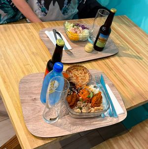 Pasta veggie and poké ceviché   at So Elsi in Fort-de-france