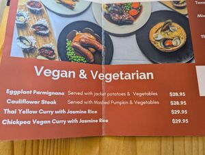 Menu January 2025 at The Fox and Hounds Historic Hotel in Port Arthur