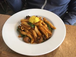 vegan organic pasta  at Ungaro Raw in Rozelle