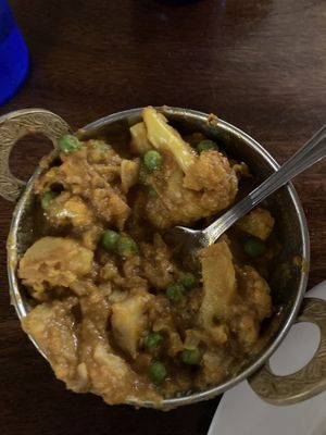 aloo ghobi (potato, cauli) at Clay Pit in Austin