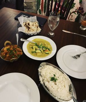 Delicious lots of vegan options  at Clay Pit in Austin