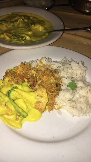 Vegetable ayam one of my favorite meals ever at Clay Pit in Austin