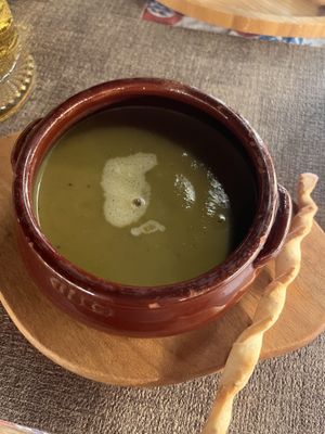 Broccoli soup  at Old Terrassa in Khiva