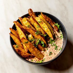 Kipfler Potatoes at Nopales Mexican Newport in Newport