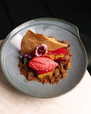 Corn Cake at Nopales Mexican Newport in Newport