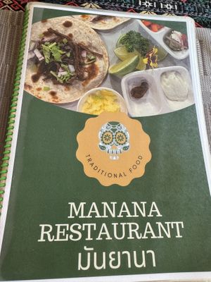 Menu  at Manana Restaurant in Krabi