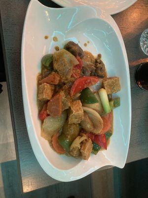 Satay tofu and vegetables   at Genting Thai in Killarney