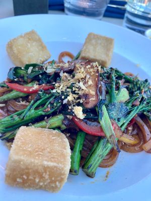 Mahogany Noodles with Tofu!!! So good.  at Departure Restaurant and Lounge in Portland
