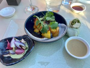 The “vegan experience” menu   at Departure Restaurant and Lounge in Portland