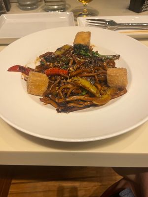 Mahogany noodles  at Departure Restaurant and Lounge in Portland