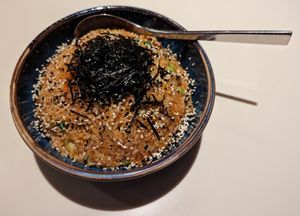 Kimchi Fried Rice at Departure Restaurant and Lounge in Portland