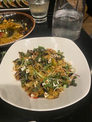 Brussel sprouts #Veganuary at Departure Restaurant and Lounge in Portland