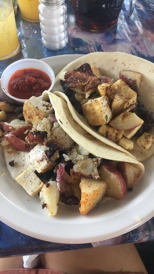 Customizable breakfast tacos at Magnolia Cafe - West in Austin
