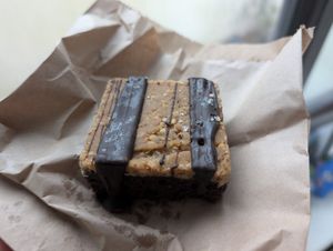 Hazelnut praline brownie at Brownies & Coffee in Norwich