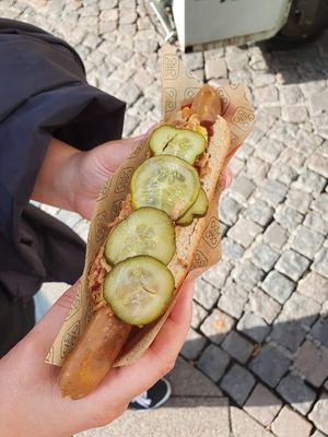 Vegan hot dog at Den Okologiske Polsemand - Food Stall in Copenhagen