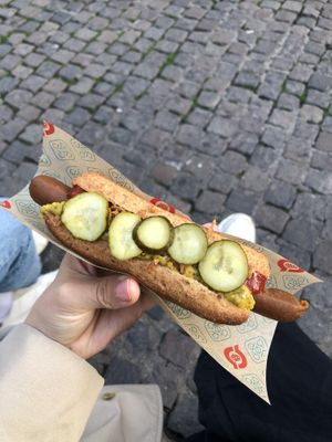Vegan Hot Dog   at Den Okologiske Polsemand - Food Stall in Copenhagen