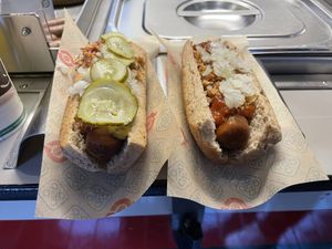 Hot dogs  at Den Okologiske Polsemand - Food Stall in Copenhagen