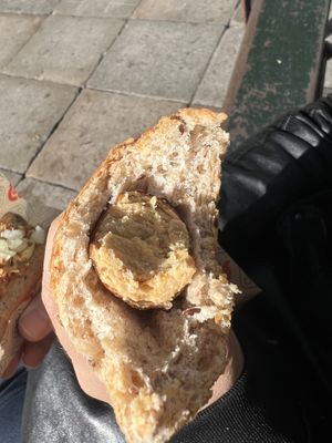 Vegan hotdog  at Den Okologiske Polsemand - Food Stall in Copenhagen