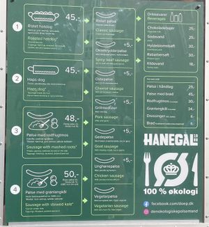 Menu  at Den Okologiske Polsemand - Food Stall in Copenhagen