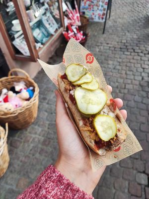 Vegan hotdog at Den Okologiske Polsemand - Food Stall in Copenhagen