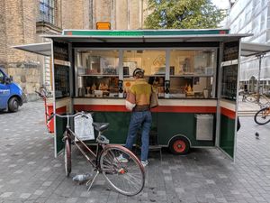 the food stall at Den Okologiske Polsemand - Food Stall in Copenhagen