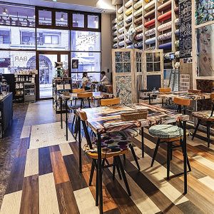 Inside of the cafe at Tomoyasuseisakusho Cafe Asakusabashi - 友安製作所Cafe 浅草橋 in Tokyo