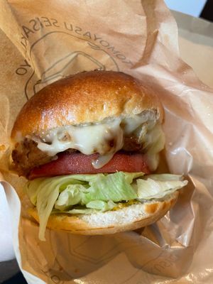 Vegan Cheeseburger at Tomoyasu Seisakusyo Cafe & Bar Abeno - 友安製作所 Cafe & Bar 阿倍野 in Osaka