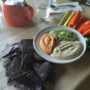A great hummus trio at The Cutting Board Bakery and Cafe in Mesa