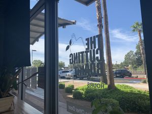 View from the inside at The Cutting Board Bakery and Cafe in Mesa