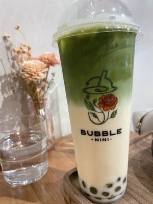 Matcha soy boba  #Veganuary at Bubble Nini Cafe in Zetland