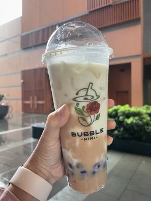 Taro soy boba - fav #Veganuary at Bubble Nini Cafe in Zetland