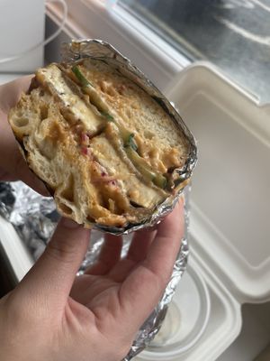 Spicy tofu sandwich   at Craving Asian in Newcastle Upon Tyne