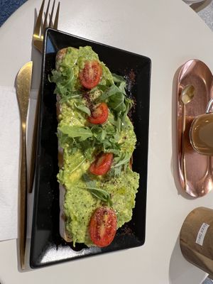 Avocado toast   at Coffee Space in Madrid