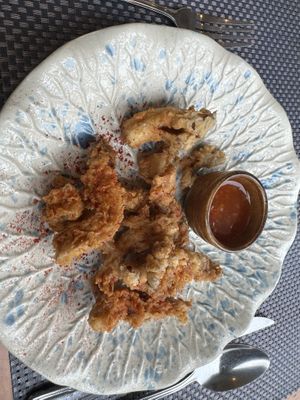 Salt and pepper mushrooms  at Giggling Squid in Leamington Spa