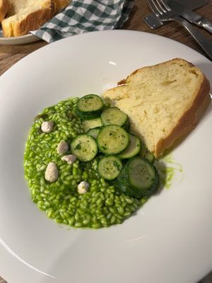 Vegan risotto w/sauteed vegetables at Ristorante De Len in Cortina D Ampezzo