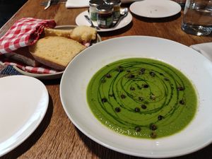 Peas cream at Ristorante De Len in Cortina D Ampezzo