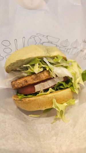 Plant based burger at Mos Burger in Sendai