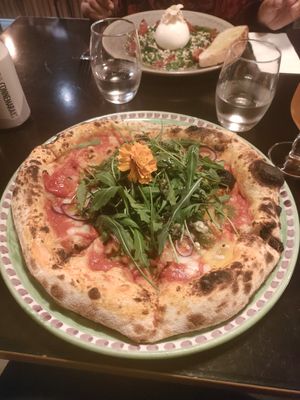 Vegan pizza at Freddy's in Galway