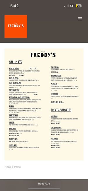   at Freddy's in Galway