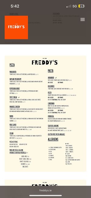   at Freddy's in Galway