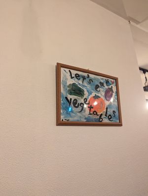 Art inside at Hatchobori Yaoya Bar - 八丁堀 八百屋バル in Tokyo