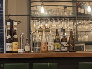 Sake wine selection at Hatchobori Yaoya Bar - 八丁堀 八百屋バル in Tokyo