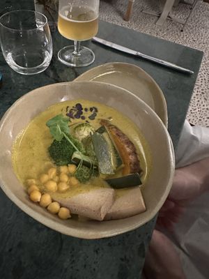 Thai curry  at Mouna Cocina Artesana in Mallorca